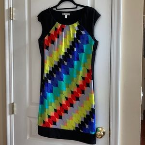 EUC Size 10 Bright color cap sleeve dress